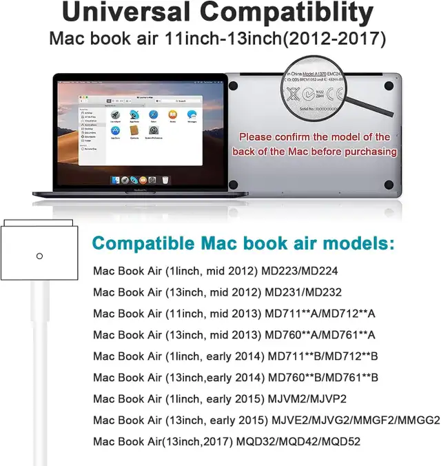 45W MagSafe 2 Compatible Charger for MacBook Air | T-Tip | Facto in Laptop Accessories in City of Toronto - Image 7