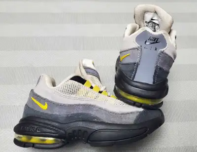toddler nike air max 95 gray tour yellow sz 8C, View more