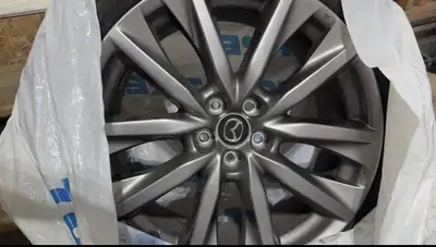 Selling a like-new complete set of Mazda CX-9 OEM 20” rims + P255/50R20 all-season tires, removed fr...