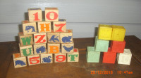 1950's Wooden and Plastic Building Blocks