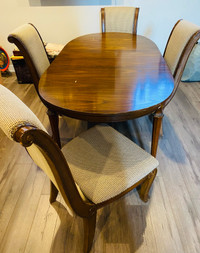Solid wood dining set (table & chairs)
