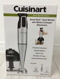 NEW Cuisinart CSB-77C Smart Stick Hand Blender with accessories