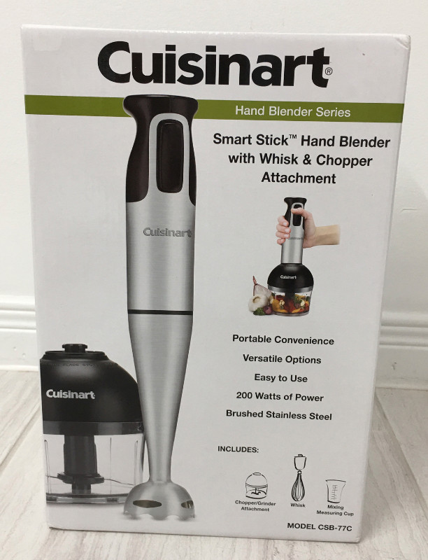 NEW Cuisinart CSB-77C Smart Stick Hand Blender with accessories in Processors, Blenders & Juicers in City of Toronto