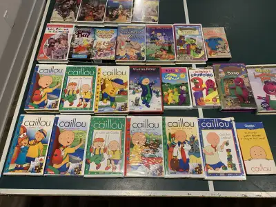 Cassettes vhs pour enfant prix $20 pour toutes