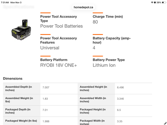 Ryobi 18v HP Battery (New) in Power Tools in Calgary - Image 6