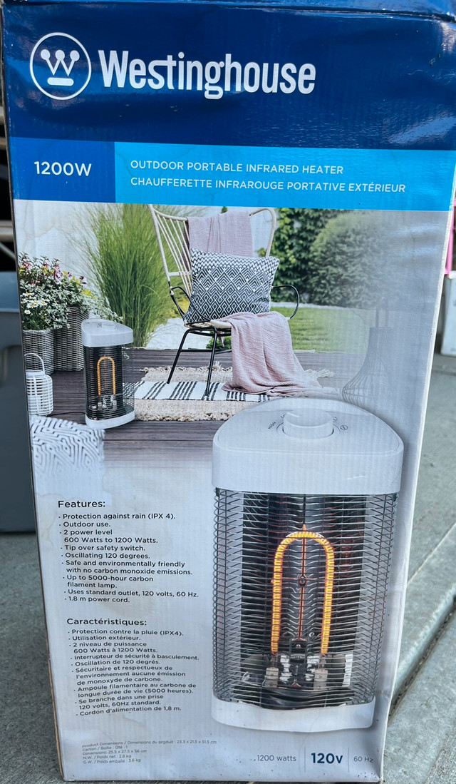 Outdoor infrared heater. Like new, used once  in Patio & Garden Furniture in Edmonton - Image 2