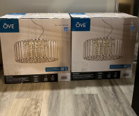 OVE Decors Patience Round Chandelier - Crystal and Chrome