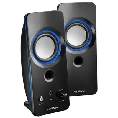 For sale: Insignia NS-2810BT-C 2.0 Bluetooth Computer Speakers – Brand New, 90-Day Warranty Features...
