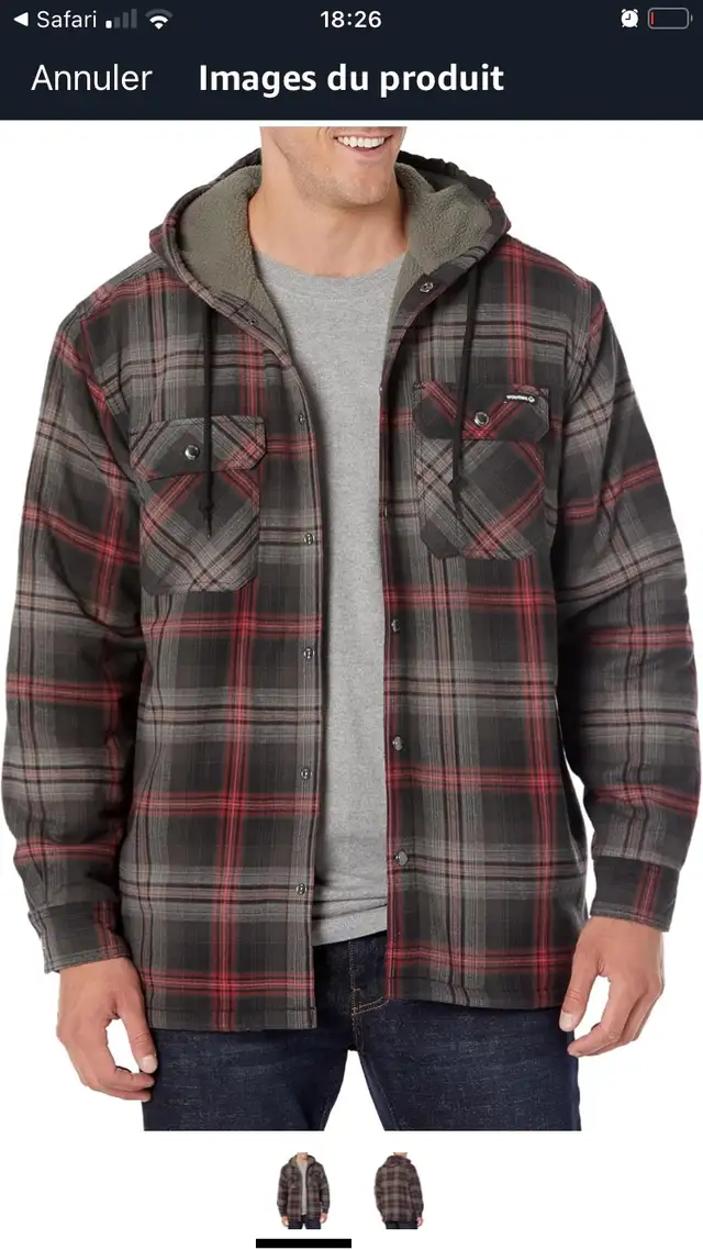 Chemise doublée en Sherpa pour homme in Men's in Victoriaville - Image 7