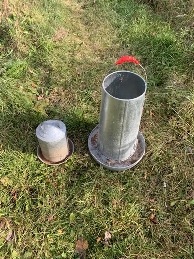 Chicken feeder and water container $15 OBO