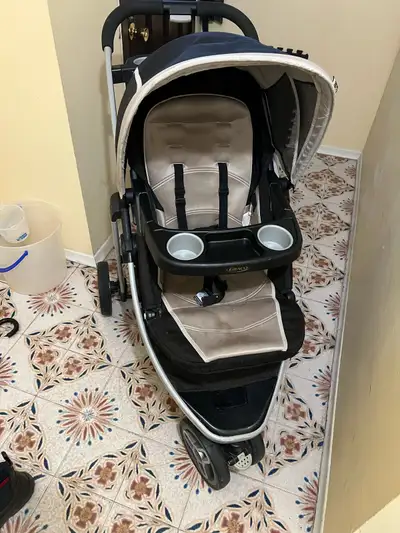 Graco car seat and stroller foldable and Cosco booster seat