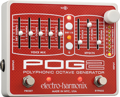 Electro-Harmonix POG2 Polyphonic Octave Generator Pedal w/ power, View more