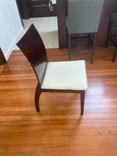 Free - Set of six solid wood chairs (must take the set), View more
