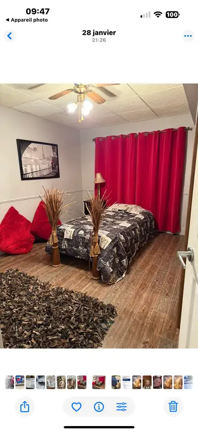 Belle chambre sur un magnifique emplacement avec boisé ! Cuisine -salle de bain et salle de lavage à...