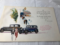 VINTAGE 1925  1926 ADVANCED SIX BY NASH ORIGINAL BROCHURE #M0705