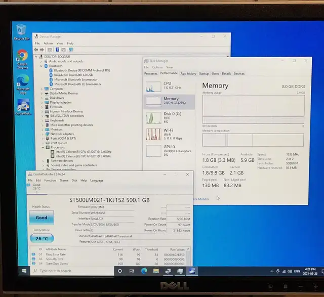 Lenovo ThinkCentre M73 CPU Celeron HDD 500GB, RAM 8GB, Wifi in Desktop Computers in Calgary - Image 3
