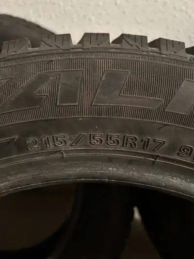 Have 4x winter tires 215/55R17 Not Studded No rims Came off a 2017 Hyundai Elantra Only used for two...