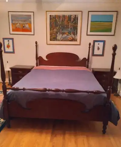 Gibbard Four Post Mahogany Double / Full Bed, View more
