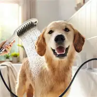 Je fais le toilettage pour chiens avec douche à chien, shampoing