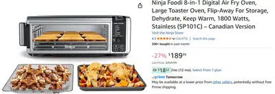 3 Month Old Ninja Foodi 8-in-1 Digital Air Fry Oven, View more