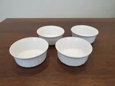 Corningware,,French White ramekins, 500 ml, 4 pieces $25, View more