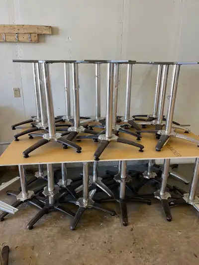 I'm selling used table bases and tops. They are in fair condition. These are great for restaurants o...