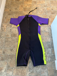 Scuba wet suit Shortie 3mm black purple yello men’s Ocean Run 