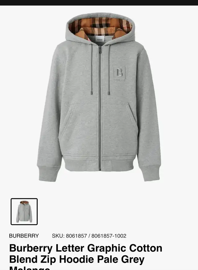 Burberry Mens Hoodie Brand New w Tags in Men's in City of Toronto - Image 3