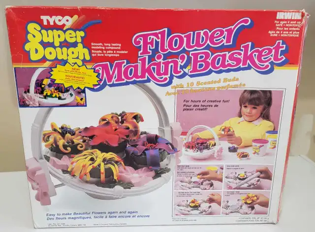 Vintage 1987 Tyco Flower Makin Basket Play Doh Complete with Box62863734267650126