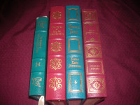4 Easton Press Novels-Leather Bound-Gold Gilt--Treasure Island