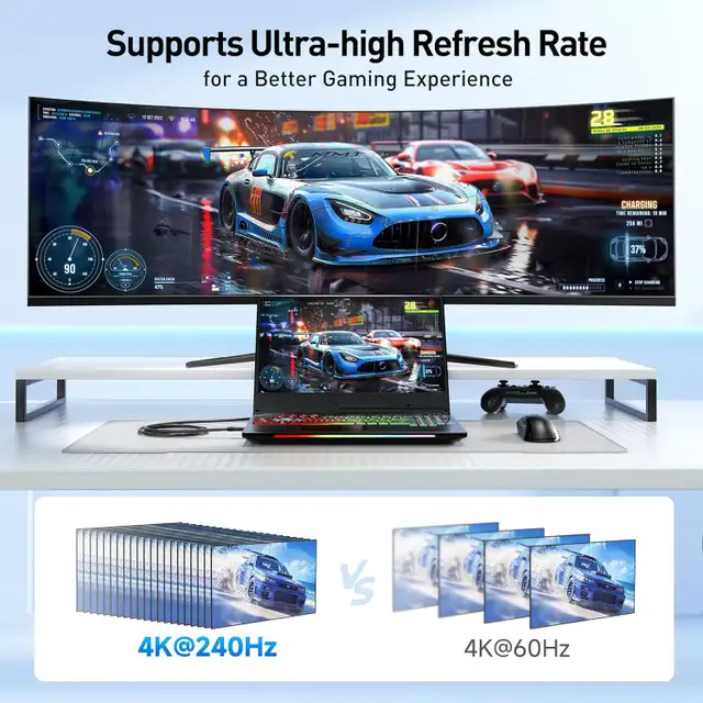 Cable Matters USB C to DisplayPort 1.4 Cable 6 ft, Support 8K@60 in Cables & Connectors in Hamilton - Image 4
