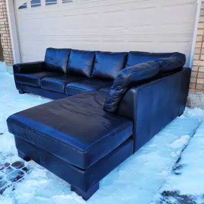 High end full top grain real leather sectional couch can deliver, View more