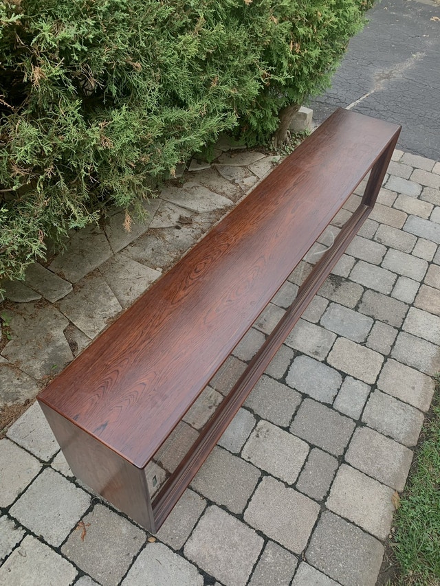 Rosewood MCM glass sideboard / tv stand Hutches & Display