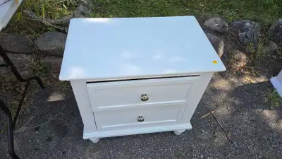 White 2-Drawer Nightstand, View more