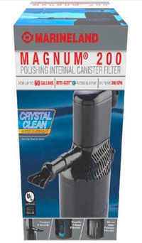 New Marineland Magnum 200 Polishing Internal Canister Filter