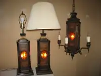 Lampe   vintage rustique en bois pas de plaquage