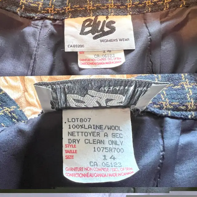 Blu's Designer 100% High-Quality Wool Women's Pant Suit Size 14! in Women's - Other in Calgary - Image 10