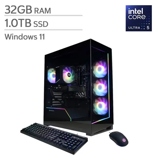 New PC w/ Intel 225F, 32GB DDR5 RAM, 1TB NVME SSD, optional GPU ...