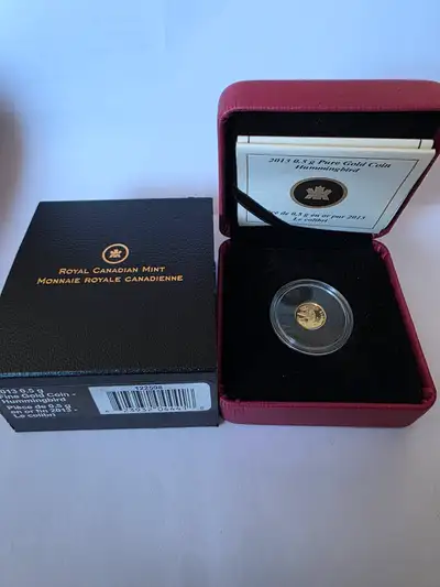 2013 Canadian 25-Cent Hummingbird 0.5g Pure Gold Coin The Hummingbird: The Canadian Forest’s Minuscu...