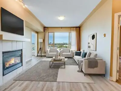 Stunning 2-bedroom, 2-bathroom penthouse unit at 35 Inglewood Park SE, offering unobstructed WEST-FA...