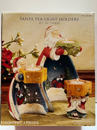 Costco Santa Tea-Light Holders Set $30