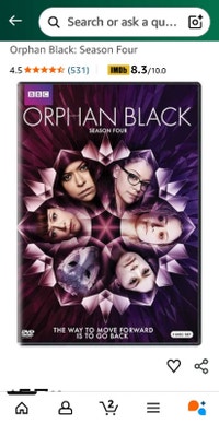 Orphan Black Season Four DVD 3 disk set  Hamilton Ontario Preview