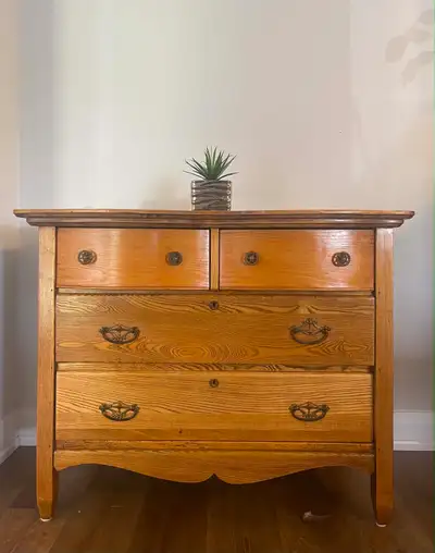 Vintage Solid Wood Rustic Dresser / Buffet Cabinet, View more