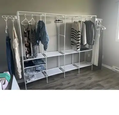 NEW White Space saver 4 tier METAL clothing wardrobe organizer, View more