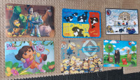 6 Kids Placemats for Eating or Art  Dora Toy Story Hockey Minion