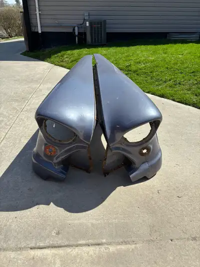 Front fenders from 55 chev truck , they are good shape still strong and looking for best offer. Txt...