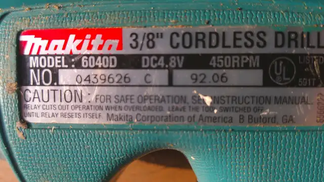 Makita Drills Cordless Vintage Qty. 3 in Hand Tools in Mississauga / Peel Region - Image 3
