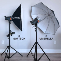 Elinchrom D-Lite RX 2 - 2 Softbox & 3 Umbrella To Go Set