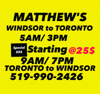 ❌❌❌❌5am and 3pm DAILY WINDSOR ↔️ TORONTO daily Rides