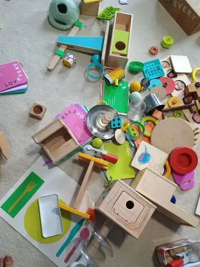Lovevery Montessori wooden toy set, View more
